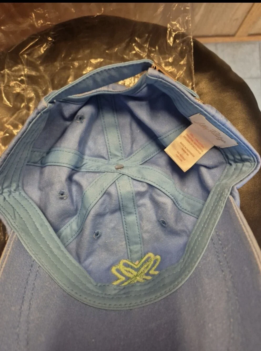 Lilly Pulitzer Ocean Front Blue Logo Run Around Hat